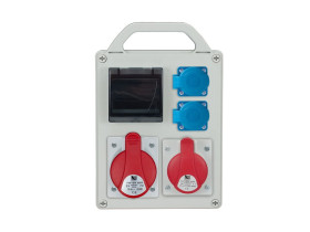 Rozdzielnica budowlana RB 4M gniazda 1x32A/4 1x16A/4 2x250V IP44 R-BOX240R B.1704R PAWBOL