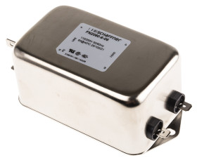 Filtr EMI 6A 1-fazowy 220kΩ 250 V AC/DC 400Hz 7,8 mH, 110 μH Schaffner Montaż w obudowie