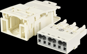 770-223/035-050 WINSTA® MIDI socket, 3-pin, with strain relief housing