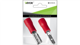 Konektory Izolowane Męskie 5 Szt. + Żeńskie 5 Szt. Czerwone Vdd-2.8R Vayox