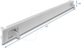 67274 19" 1U Blind Panel ABS plastic with snap-in function grey