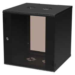Szafa wisząca Professional 19" 12U, 600mm, drzwi szklane, czarna
