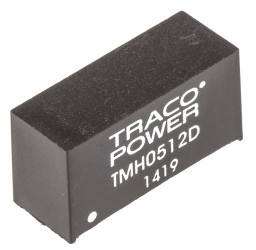 Przetwornica DC-DC, 2W, Uwe 4,5 → 5,5 V DC, Uwy ±12V dc, Iwy ±80mA, TRACOPOWER