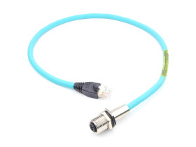 Złącze okrągłe, M12 - RJ45