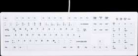 AK-C8100F-UVS-W/GE Keyboard, IP68, disinfectible, layout: German