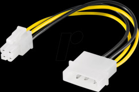 51362 Molex 4-pin connector &gt; P4-pin connector, 16 cm