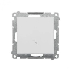 Simon 55 Łącznik schodowy (moduł) 10 AX, 250 V~, szybkozłącza Jasnoszary mat TW6.01/114