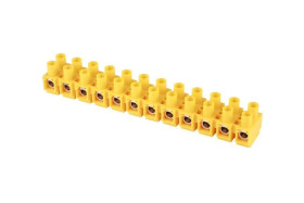 Listwa zaciskowa 12-torowa 16mm2 z podkładką zapobiegającą przecinaniu przewodów TLZ-16N żółty A12-24N1