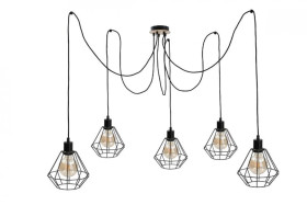 Lampa wisząca loftowa 5xE27 ATWOOD