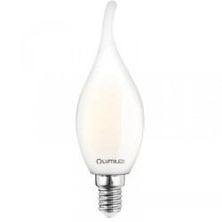 Żarówka LED Płomyk BA35 E14 7W = 60W 806lm 4000K Neutralna 360 Filament Mleczna LUMILED