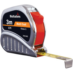 Hultafors 368013 TM3ME Chrome Tri-Matic Pocket Tape 3m/10ft (Width 13mm)