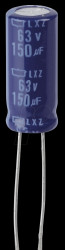 ELXZ630ETD151MH20D ELKO, 150 µF, 63 V, 105 °C