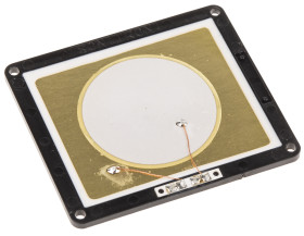 Miniaturowy głośnik piezoelektryczny, 225nF, 400 Hz → 20 kHz, 83dB, Klej, silikon