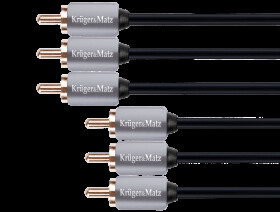 1.8m 3RCA-3RCA Component Cable - Kruger & Matz