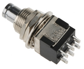 Nasadka przełącznika Chwilowy DPDT średnica wycięcia 12.5mm, montaż panelowy KNITTER-SWITCH