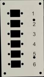 53705.3V2B front panel for 6x SC-Simplex, LC-Duplex, E2000®