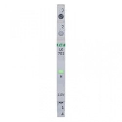 Lampka modułowa 1-fazowa zielona 110V AC 1/2 modułu LK-701G-110