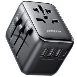 Adapter podróżny Jayroom TCW-01 Ładowarka 3x USB + USB-C, EU/US/UK/JP/CN