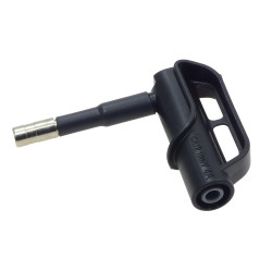 Adapter - gniazdo izolowane z tuleją 4mm / styk magnetyczny 6mm czarny