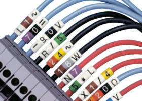 PVC cable maker, inscribable, max. bundle Ø 1.5 mm, purple, 03620119008