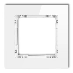 DECO Ramka uniwersalna pojedyncza - szkło (ramka: biała spód: biały) biały 0-0-DRG-1