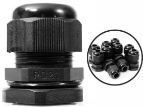 Dławnica kablowa PG 21 IP68 czarna PG 21 BLACK
