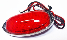 639LW-R kontrolka LED czerwona, owalna, zasilanie 12V