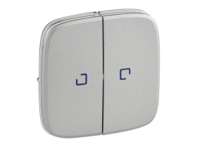 VALENA ALLURE Klawisze aluminium wyłącznika świecznikowy z podświetleniem led 755227 LEGRAND