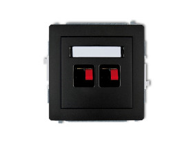 DECO Gniazdo głośnikowe podwójne czarny mat 12DGG-2 KARLIK