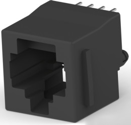 Socket, RJ45, 8 pole, 8P8C, Cat 3, solder connection, through hole, 5520259-4