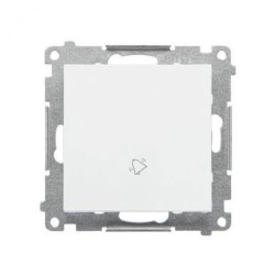 Simon 55 Przycisk dzwonek” (moduł) 10 AX, 250 V~, szybkozłącza Biały mat TD1.01/111