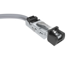 Kabel Ethernet Cat6a długość 500mm Z zakończeniem Amphenol Communications Solutions Tworzywo termoplastyczne