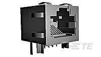 Złącze Ethernet Żeński Złącze RJ45 Montaż na panelu Cat5 TE Connectivity, 90° 8-żyłowe