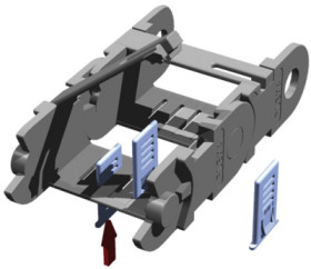 Separator, (W) 2 mm, PA, black, for guide chains, 1 6144 000 000