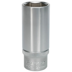 Sealey S1224D Walldrive Socket 24mm Deep 1/2&quot;sq Drive