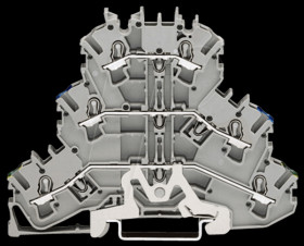2002-3217 Triple-deck feed-through terminal, up to 2.5 mm², grey