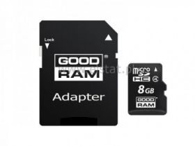 Karta Micro SD 8GB class4; adapter GOODRAM
