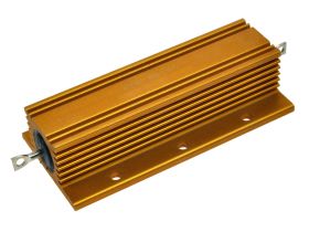 Rezystor; drutowy z radiatorem; R150W5%115R; lutowany; śruba z nakrętką; 150W; 115ohm; 5%; aluminiowa; osiowe; 97x47,5x24mm; RB1