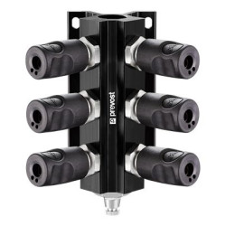 Uchwyt ścienny z szybkozłączkami bezpiecznymi PREVOST G 3/4 żeńskie rodzaj Żeński Gwint żeński Aluminium 3/4in