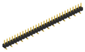 Pin header, 30 pole, pitch 2.54 mm, angled, black, SL10SMD04030G