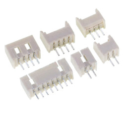 Micro-JST 1.25mm Straight THT Connector 2P-10P - 10 pcs Pack
