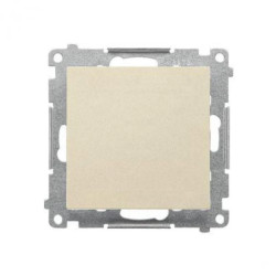 Simon 55 Przycisk pojedynczy zwierny bez piktogramu (moduł) 10 AX, 250 V~, szybkozłącza Szampański mat TP1.01/144