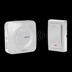 Dzwonek bezprzewodowy ONDO AC sieciowy przycisk bezbateryjny learning system 36 dźwięków 200m biały OR-DB-MT-156/W Orno