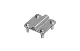 Złącze uniwersalne 2-elem. 80x80 bednarka-pręt16 stal nierdzewna 215.3 NI 21500305