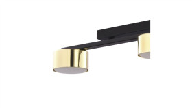 Plafon Z Serii Omi Czarny Z Białym Szklanym Kloszem, Źródło 1*E27 - 1184 Zuma...