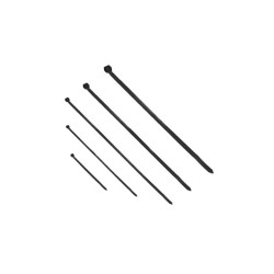 Zestaw opasek kablowych 100szt, kolor czarny, W zestawie: 2,5x100-20szt, 2,5x200-20szt, 3,6x300-20szt, 4,8x300-20szt,OR-AE-13208