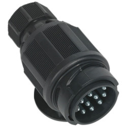 Sealey TB54 Towing Plug 13-Pin Euro Plastic 12V Twin Inlet