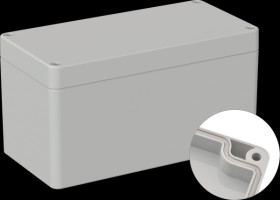 Industrial housing, 160 x 80 x 85 mm, IP66, light gray