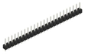 Pin header, 24 pole, pitch 2.54 mm, straight, black, 10053840
