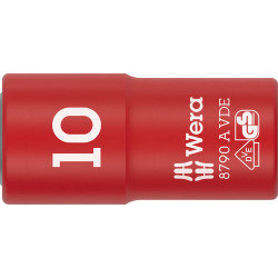 Wera 05005936001 8790 A VDE Zyklop Socket insulated With 1/4&quot; Drive 10 x 41mm